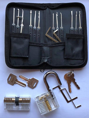 Conjuntos de cerradura 24pcs gancho cerradura 20pcs casa de cerradura para la práctica de picking