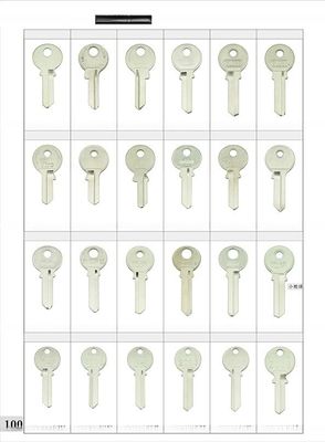 Multicolores UL050 Universal Material de latón de plástico puerta de la cabeza llave en blanco por personalizado