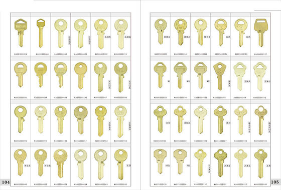 Multicolores UL050 Universal Material de latón de plástico puerta de la cabeza llave en blanco por personalizado